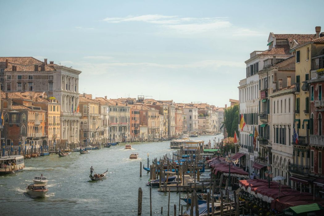scenic view of the grand canal in venice italy